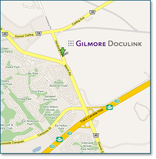 Map of Gilmore Doculink Location